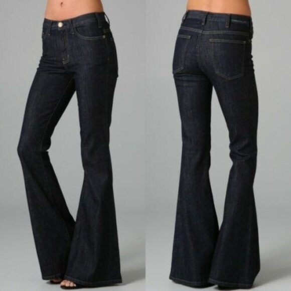 Current/Elliott High Waist Giant Bell Bottoms